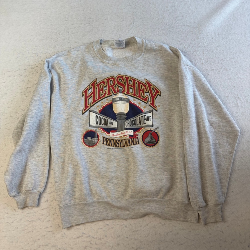 Jerzees Hershey Pennsylvania Sweatshirt Large Vintage Graphic NuBlend Pullover